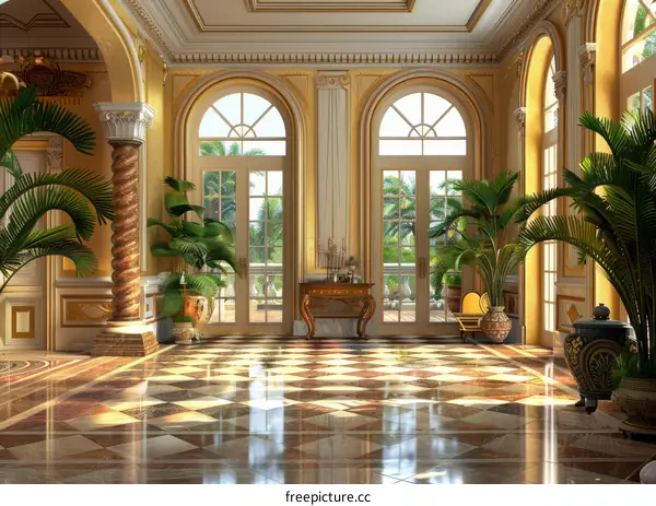 Luxury Palace Grand Hall Interior Design