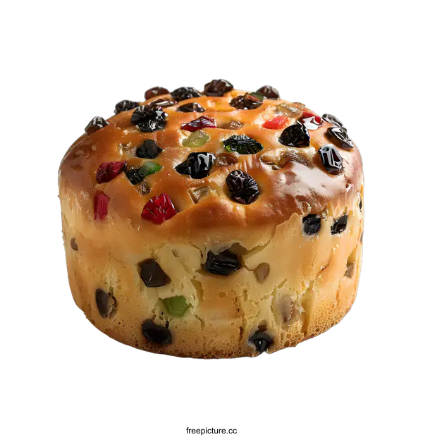 [Transparent Background PNG]Delicious Fruit Cake on White Background