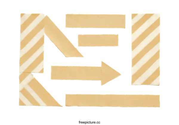 [Transparent Background PNG]Abstract Design with Washi Tape Pieces