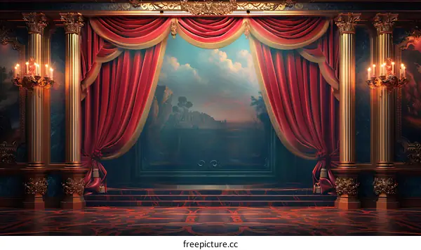 The stage of the opera house