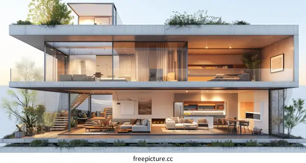 Modern House Exterior & Interior Design: Contemporary Architecture