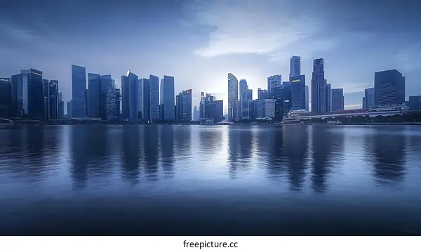 Singapore Skyline at Dawn