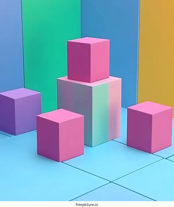 Colorful Geometric Shapes Background