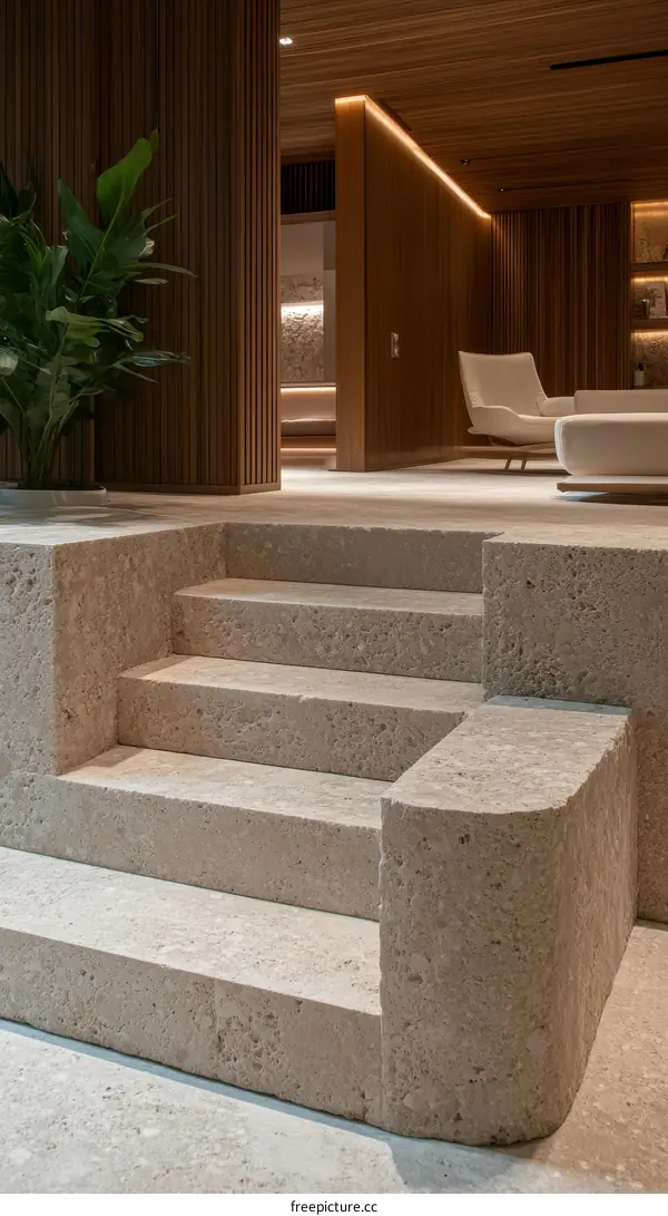 Modern Concrete Steps Interior Design