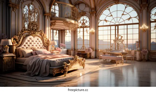 Luxurious Master Bedroom with Sitting Area