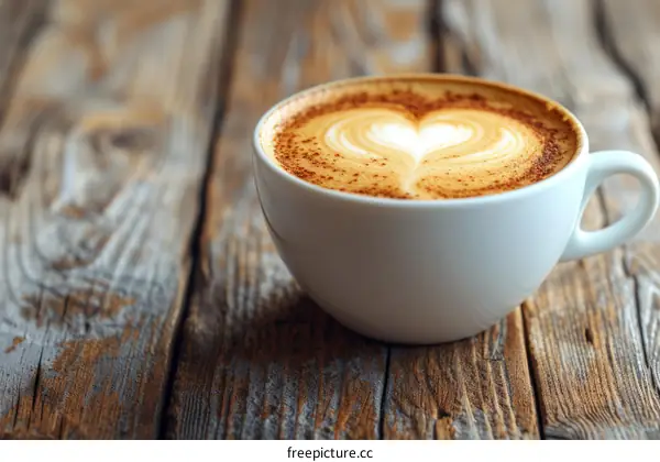 Cappuccino with Heart-Shaped Foam