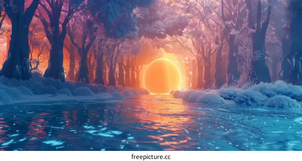 Mystical Glowing Orb in the Enchanting Forest