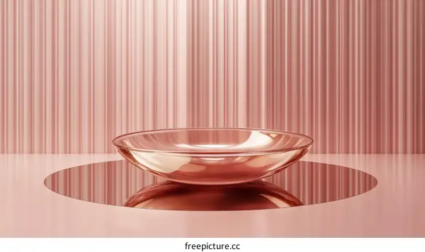 Rose Gold Minimalist Empty Bowl Display Background