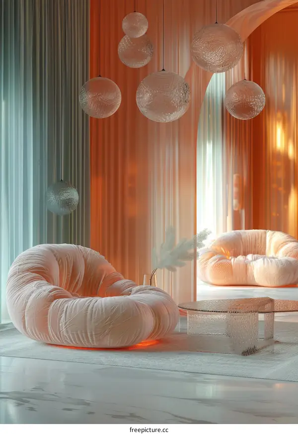 Modern Interior Design Living Room Illustration