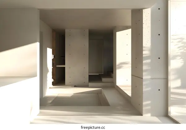 Minimalist Modern Concrete Interior Design