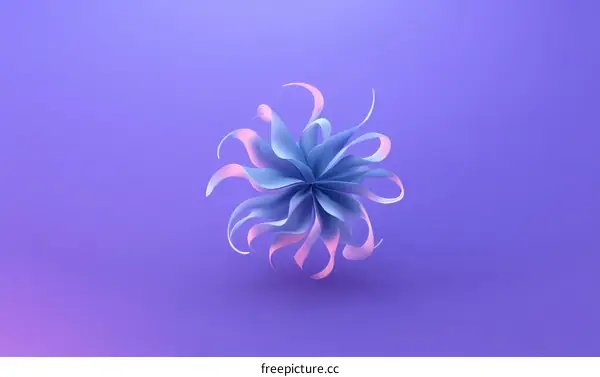 Abstract Floral Design on a Purple Background