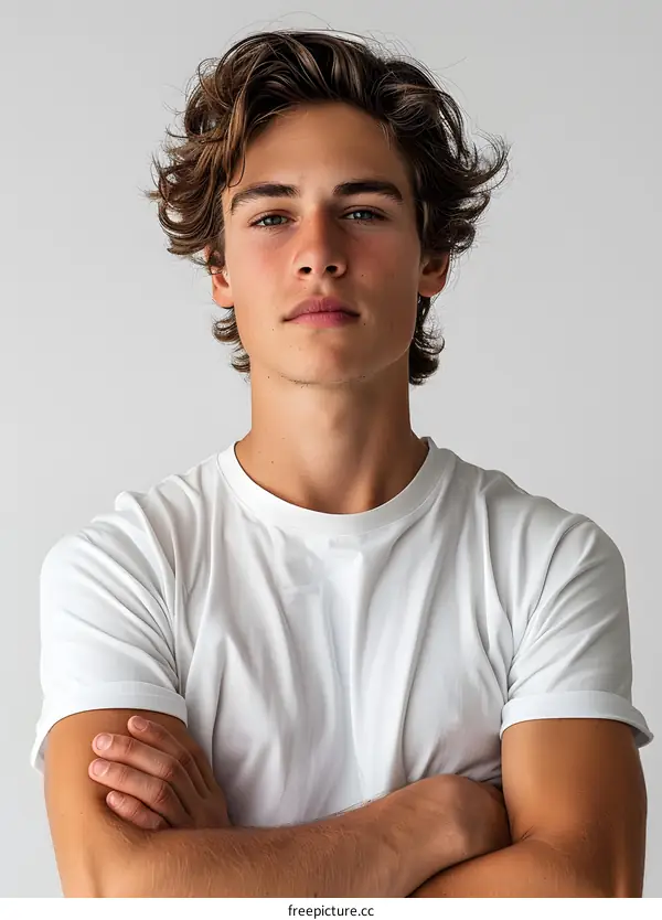 Portrait of a Young Man with Arms Crossed