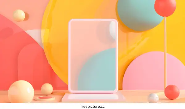 Colorful Abstract Background With Blank Frame