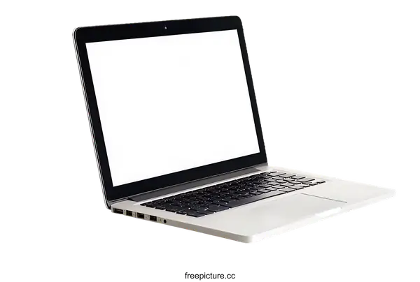 [Transparent Background PNG]Modern Laptop Computer on a White Background