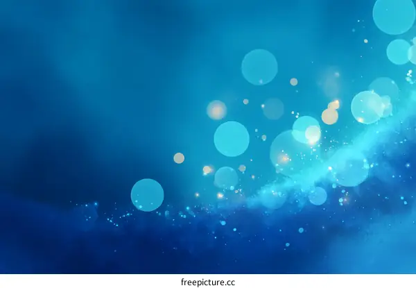 Abstract Light Blue Background with Bokeh Effects