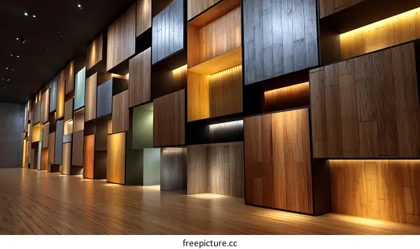 Modern Wooden Wall Design Interior