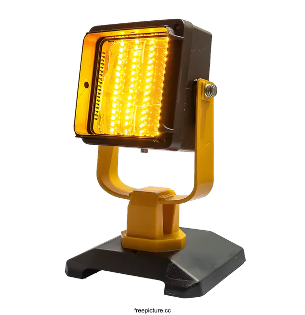[Transparent Background PNG]Yellow LED Warning Light Portable Warning Light