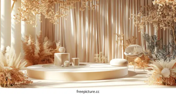 Serene Japanese Style Living Room with Natural Elements