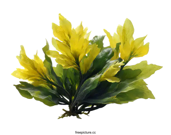 [Transparent Background PNG]Artificial Plant Arrangement with Yellow Leaves