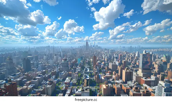 New York City Skyline on a Sunny Day