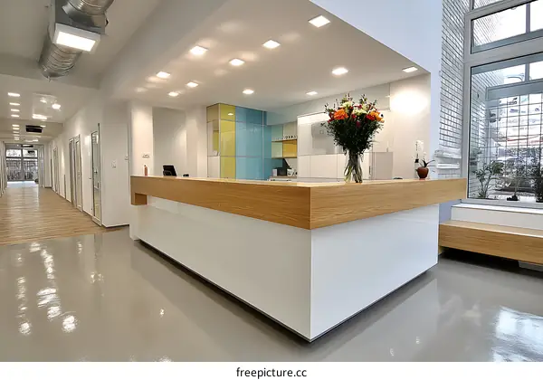 Modern Clinic Reception Area Design
