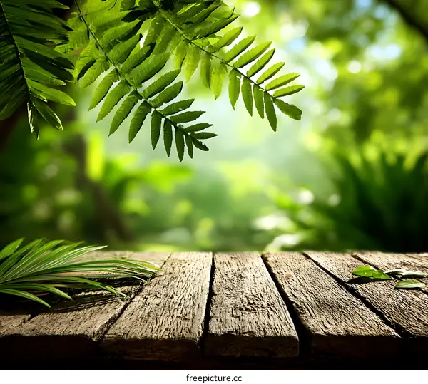 Nature Forest Wooden Tabletop Image