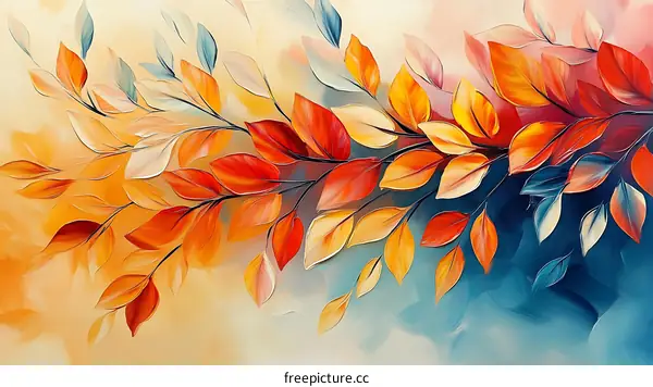 Autumn Leaves Abstract Painting