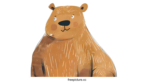 [Transparent Background PNG]Cute Cartoon Brown Bear Illustration
