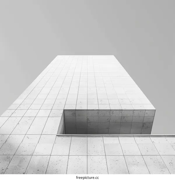 Central Open Space Plaza Concrete Building Exterior