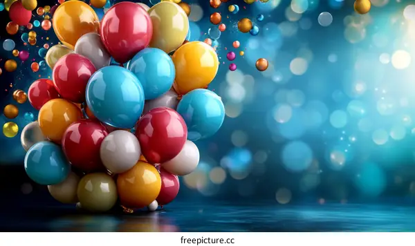 Colorful Balloons Celebration Illustration