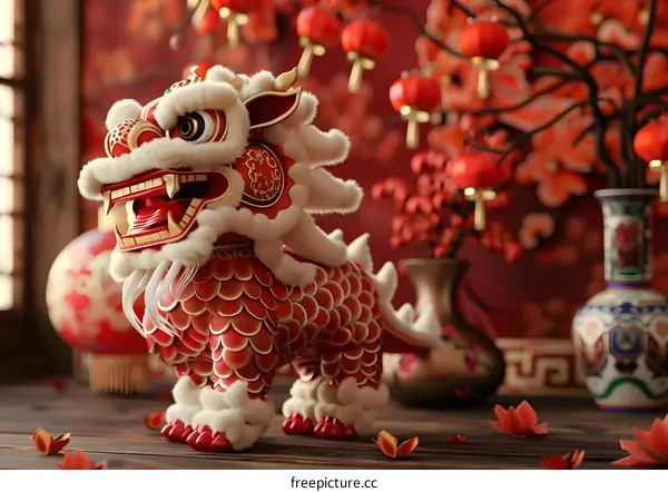 Chinese lion dance