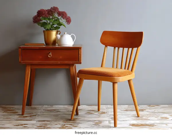 Mid-Century Modern Wooden Furniture Set