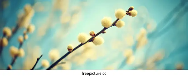 Spring Blossoms Against a Pastel Sky