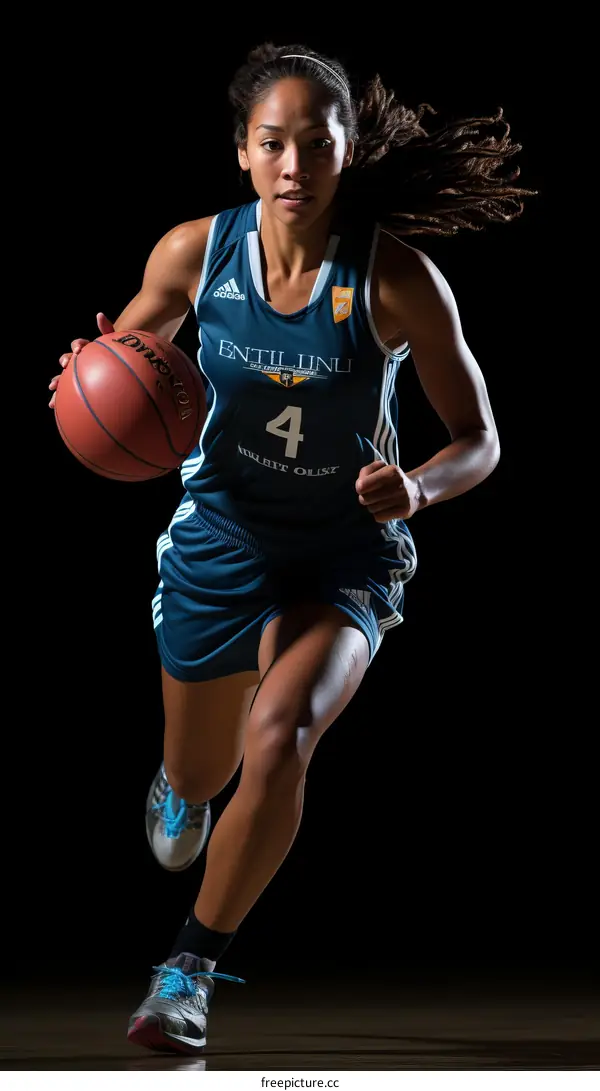 Portrait of a female basketball player