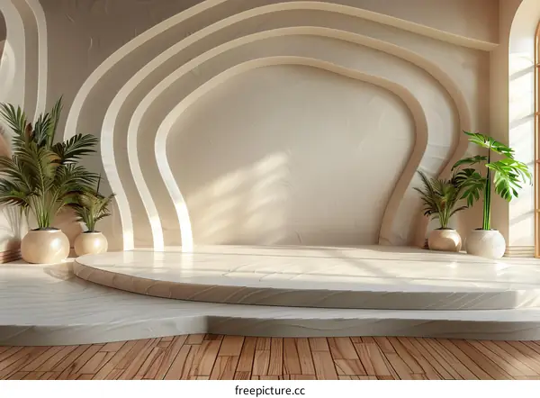 Modern Minimalist Beige Interior Design