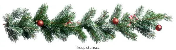 Christmas Fir Garland with Ornaments