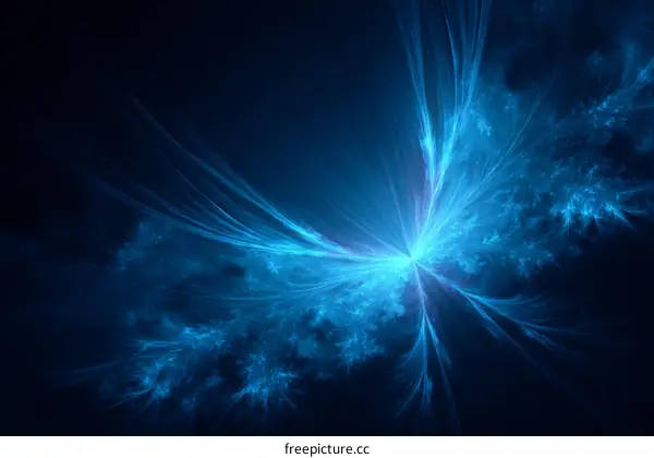Abstract Fractal Blue Light Design