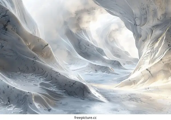 Mystical Ice Cave Landscape