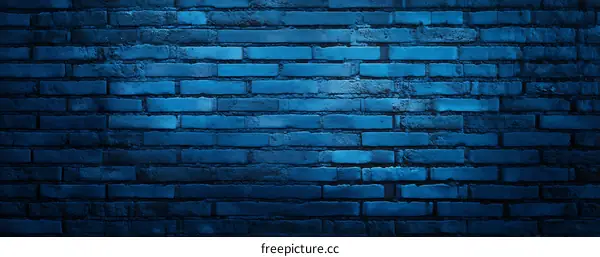 Dark Blue Brick Wall Background Image