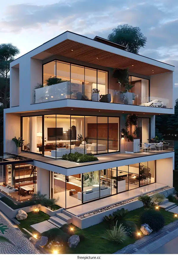 Modern minimalist villa