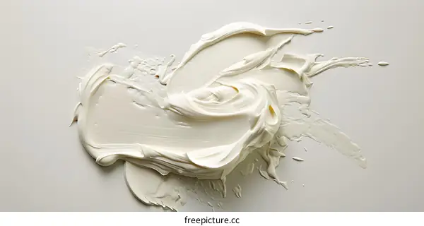 white cream swirl