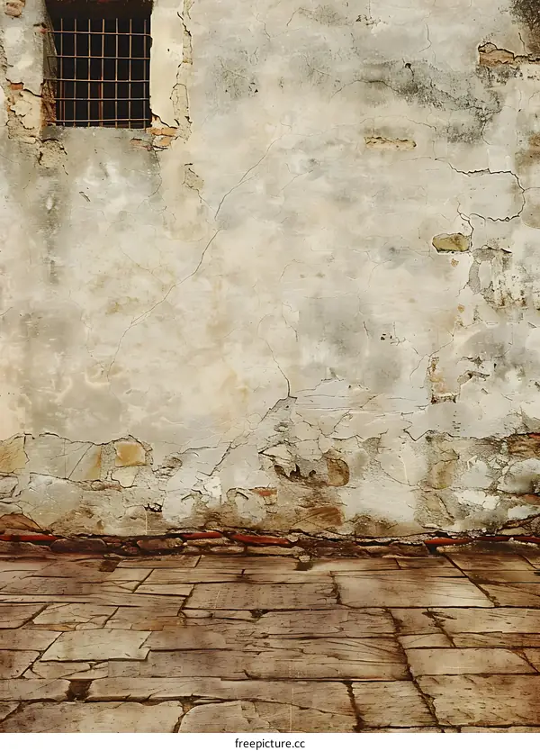 Old Brick Wall Texture With Window