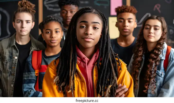 Diverse Group of Students in Classroom