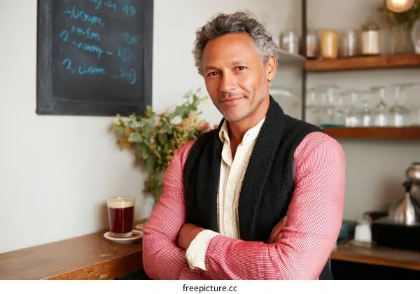 Friendly Cafe Barista Portrait