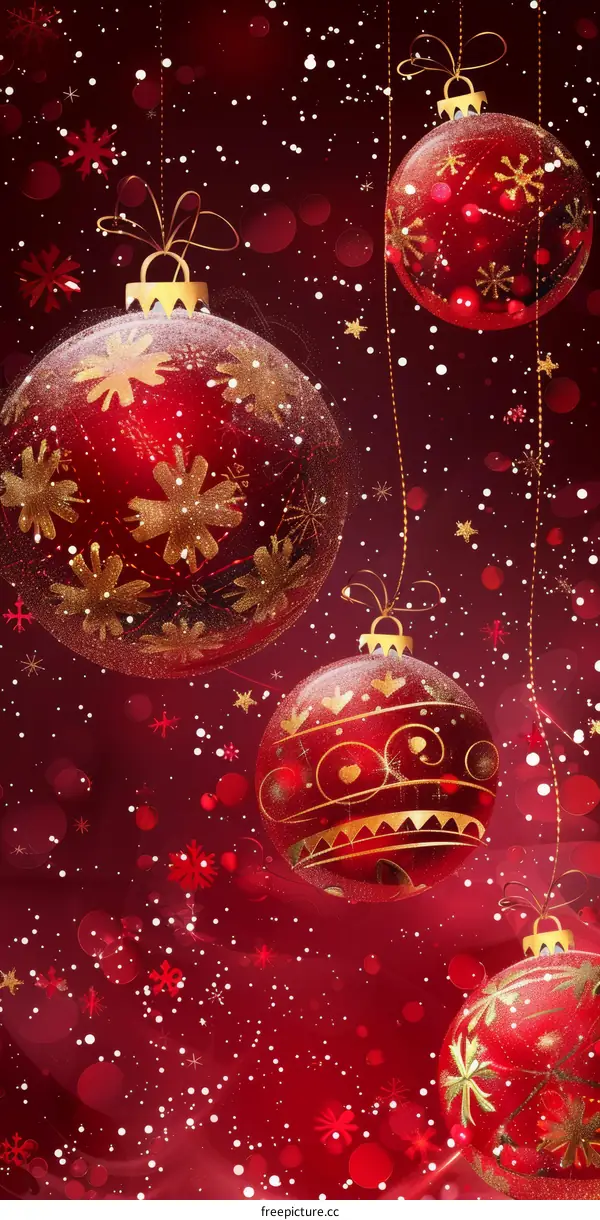 Red and Gold Christmas Ornaments