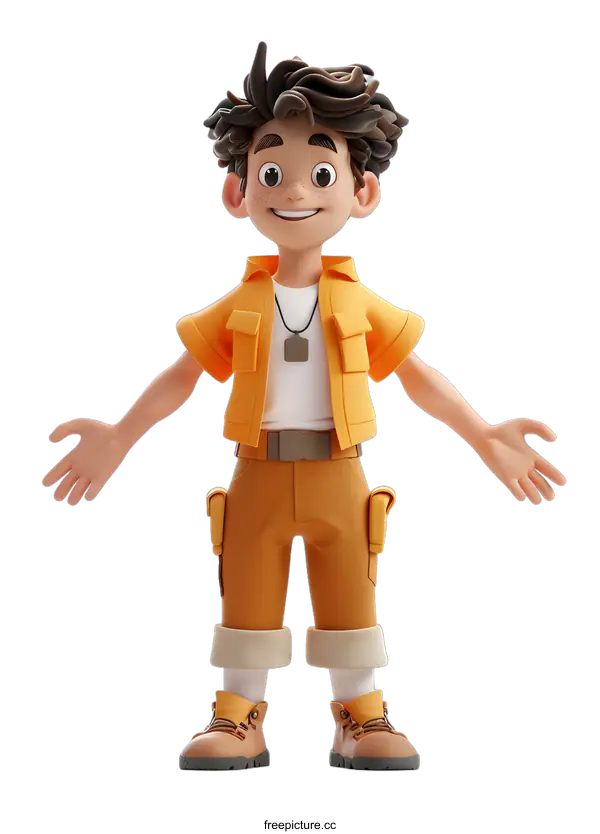 [Transparent Background PNG]3d cartoon character boy
