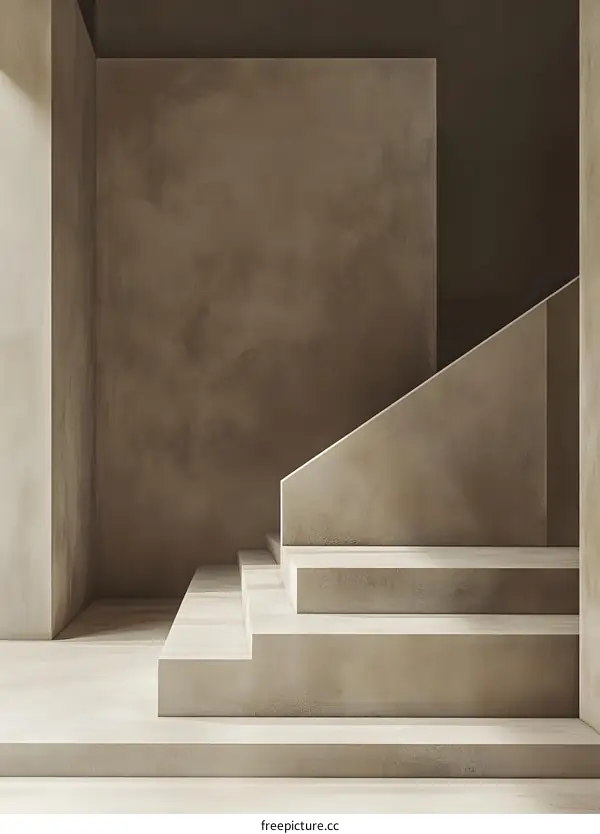 Minimalist Concrete Steps Abstract Architecture Background