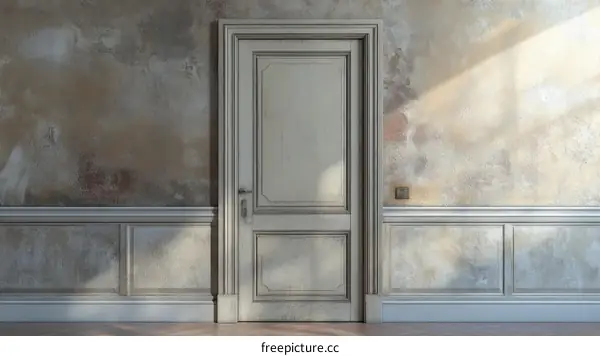 Antique Interior Room with Vintage Door