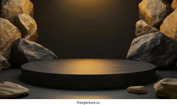 Dark Stone Product Display Platform