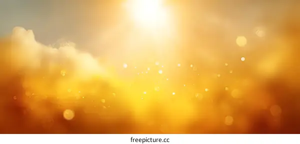 Golden Sunset Sky Abstract Background